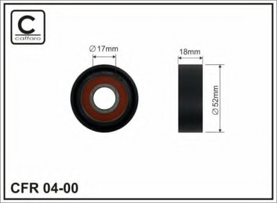 0400 CAFFARO Натяжной ролик, поликлиновой  ремень
