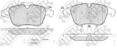 PN0462W NIBK Комплект тормозных колодок, дисковый тормоз