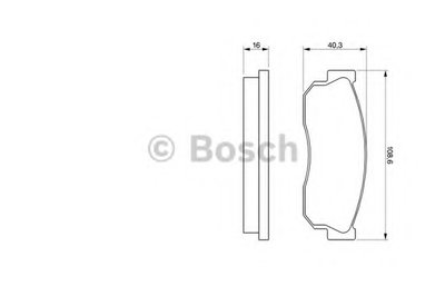 0986469580 BOSCH Комплект тормозных колодок, дисковый тормоз