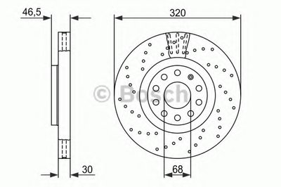 0986479258 BOSCH Тормозной диск