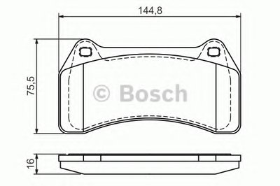 0986494448 BOSCH Комплект тормозных колодок, дисковый тормоз