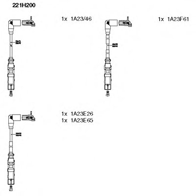 221H200 BREMI Комплект проводов зажигания