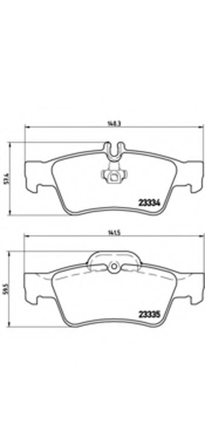 P50052 BREMBO Комплект тормозных колодок, дисковый тормоз