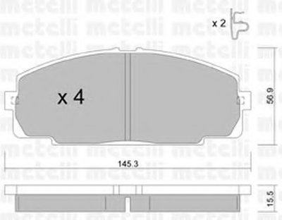 2204340 METELLI Комплект тормозных колодок, дисковый тормоз