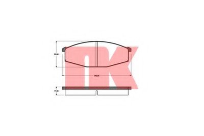 222208 NK Комплект тормозных колодок, дисковый тормоз