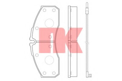 222395 NK Комплект тормозных колодок, дисковый тормоз