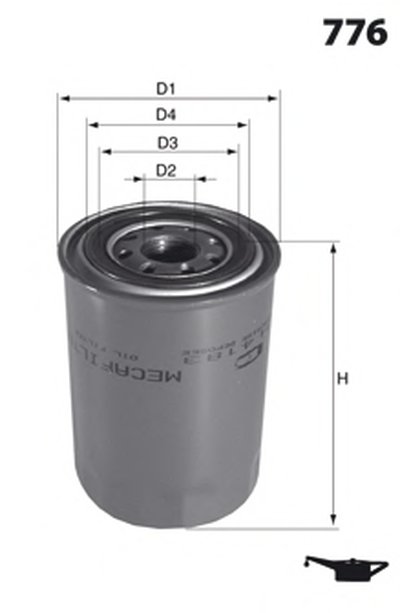 ELH4143 MECAFILTER Масляный фильтр