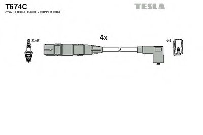 Комплект проводов зажигания original TESLA купить