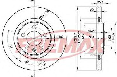 BD5603 FREMAX Тормозной диск