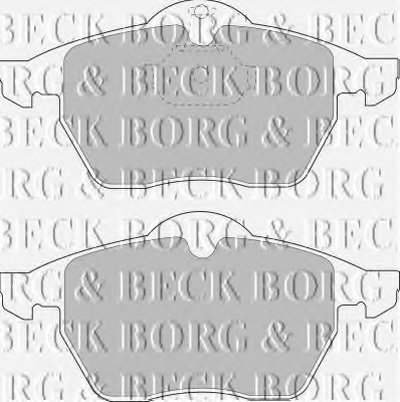 BBP1444 BORG & BECK Комплект тормозных колодок, дисковый тормоз