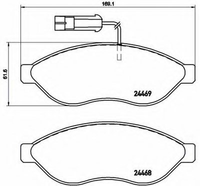 P23143 BREMBO Комплект тормозных колодок, дисковый тормоз