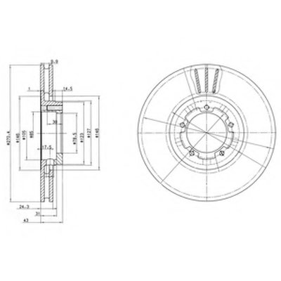 BG2663 DELPHI Тормозной диск