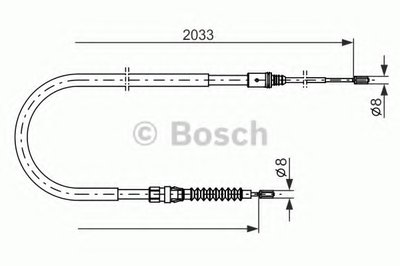 1987482190 BOSCH Трос, стояночная тормозная система