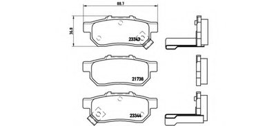 P28025 BREMBO Комплект тормозных колодок, дисковый тормоз