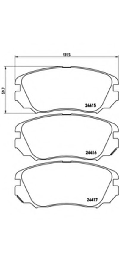 P59054 BREMBO Комплект тормозных колодок, дисковый тормоз