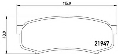 P83024 BREMBO Комплект тормозных колодок, дисковый тормоз