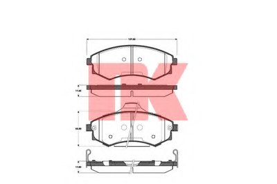 223412 NK Комплект тормозных колодок, дисковый тормоз