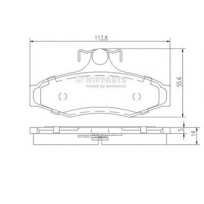 J3610901 NIPPARTS Комплект тормозных колодок, дисковый тормоз