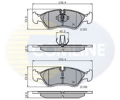 CBP01007 COMLINE Комплект тормозных колодок, дисковый тормоз