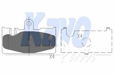 KBP9073 KAVO PARTS Комплект тормозных колодок, дисковый тормоз