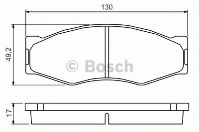 0986494565 BOSCH Комплект тормозных колодок, дисковый тормоз