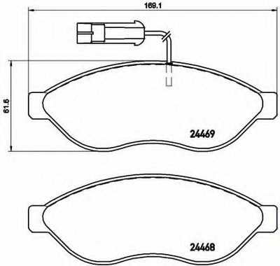 P23144 BREMBO Комплект тормозных колодок, дисковый тормоз