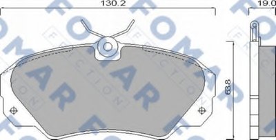 FO628581 FOMAR FRICTION Комплект тормозных колодок, дисковый тормоз