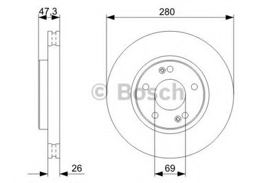 0986479C07 BOSCH Тормозной диск