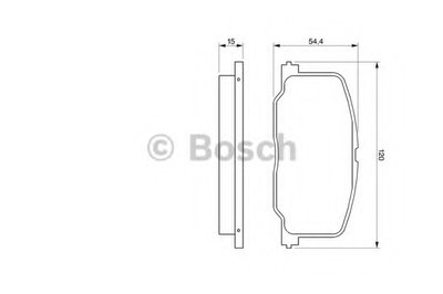 0986493720 BOSCH Комплект тормозных колодок, дисковый тормоз