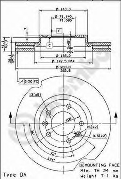 09830310 BREMBO Тормозной диск