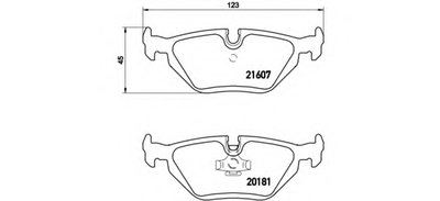 P06013 BREMBO Комплект тормозных колодок, дисковый тормоз