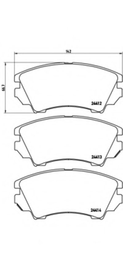 P59055 BREMBO Комплект тормозных колодок, дисковый тормоз