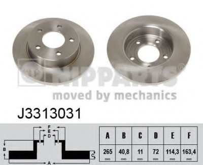 J3313031 NIPPARTS Тормозной диск