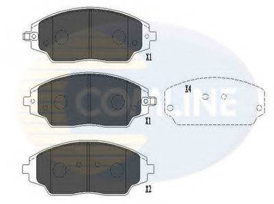 CBP36083 COMLINE Комплект тормозных колодок, дисковый тормоз