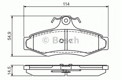 0986495068 BOSCH Комплект тормозных колодок, дисковый тормоз