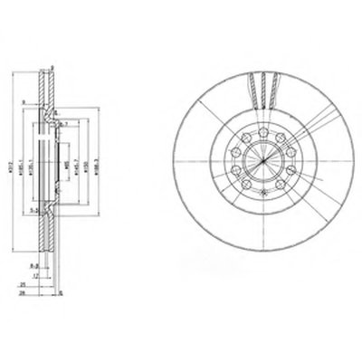 BG3528 DELPHI Тормозной диск