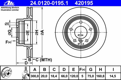 24012001951 ATE Тормозной диск