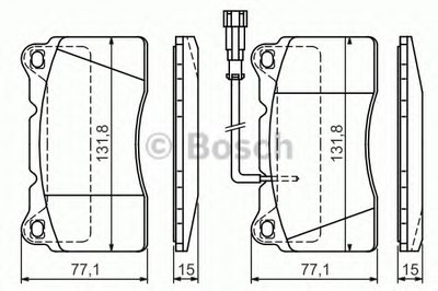 Комплект тормозных колодок, дисковый тормоз BOSCH купить