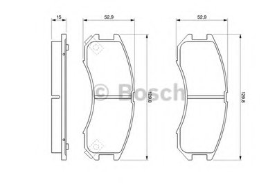 0986493790 BOSCH Комплект тормозных колодок, дисковый тормоз