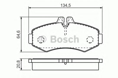 0986494451 BOSCH Комплект тормозных колодок, дисковый тормоз