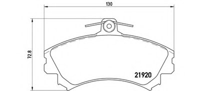 P50055 BREMBO Комплект тормозных колодок, дисковый тормоз