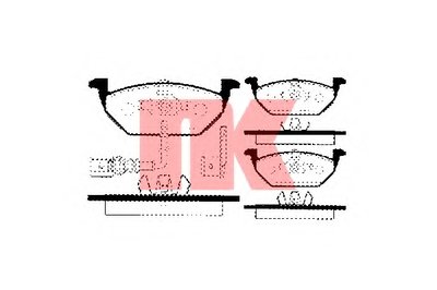 224745 NK Комплект тормозных колодок, дисковый тормоз