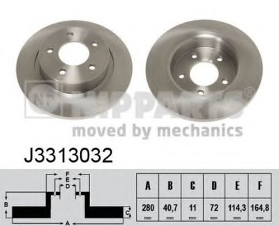 J3313032 NIPPARTS Тормозной диск