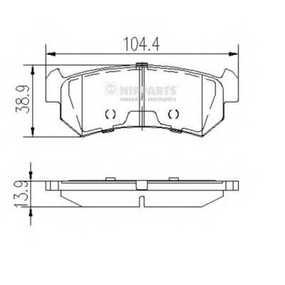 J3610903 NIPPARTS Комплект тормозных колодок, дисковый тормоз