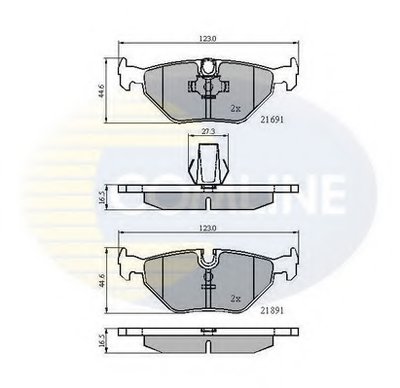 CBP01011 COMLINE Комплект тормозных колодок, дисковый тормоз