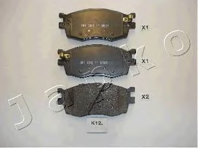 50K12 JAPKO Комплект тормозных колодок, дисковый тормоз