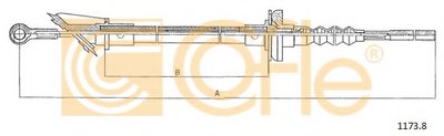 11721 COFLE Тросик сцепления