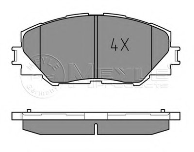 0252433717 MEYLE Комплект тормозных колодок, дисковый тормоз