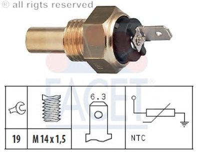 Датчик, температура охлаждающей жидкости; Датчик, температура охлаждающей жидкости; Датчик, температура охлаждающей жидкости FACET купить