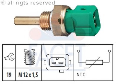 73211 FACET Датчик, температура охлаждающей жидкости; Датчик, температура охлаждающей жидкости; Датчик, температура охлаждающей жидк